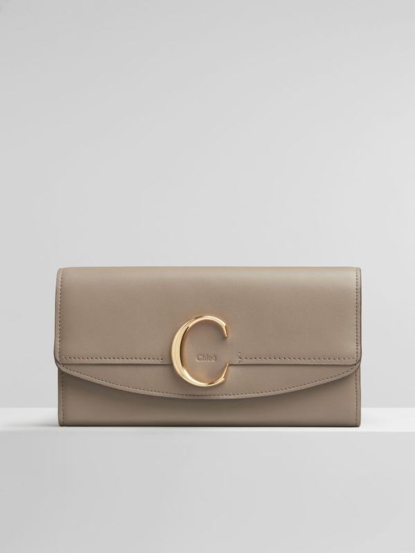 Chloé Carteras Mujer Bolsos Gris Calfskin RPWJ38957